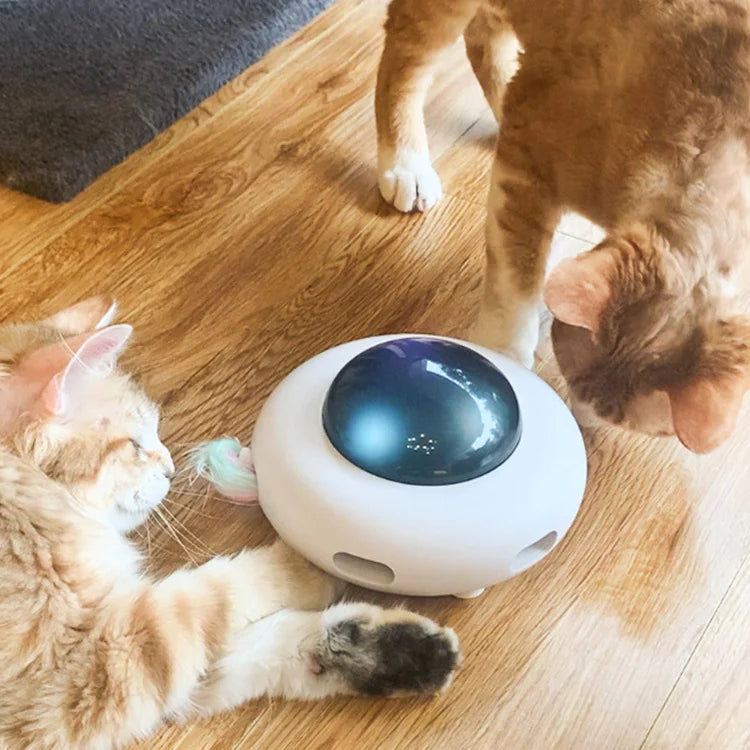 UFOWhirl Interactive Pet Toy – Lights, Spins & Surprises for Endless Fun