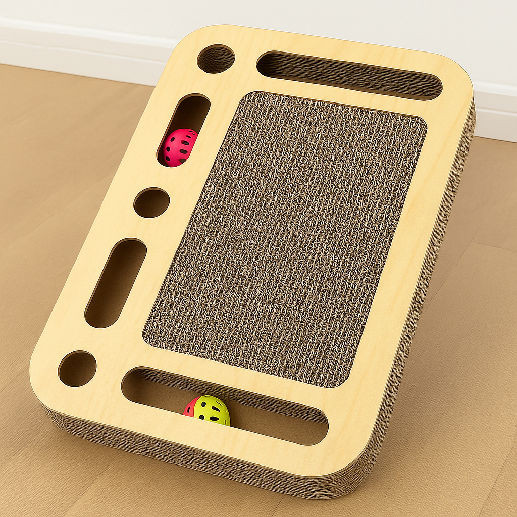 ScratchLounge Dual-Sided Cat Bed – Flip It, Scratch It, Nap In It