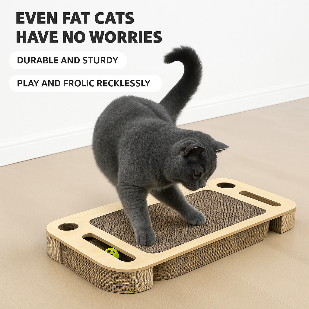 ScratchLounge Dual-Sided Cat Bed – Flip It, Scratch It, Nap In It