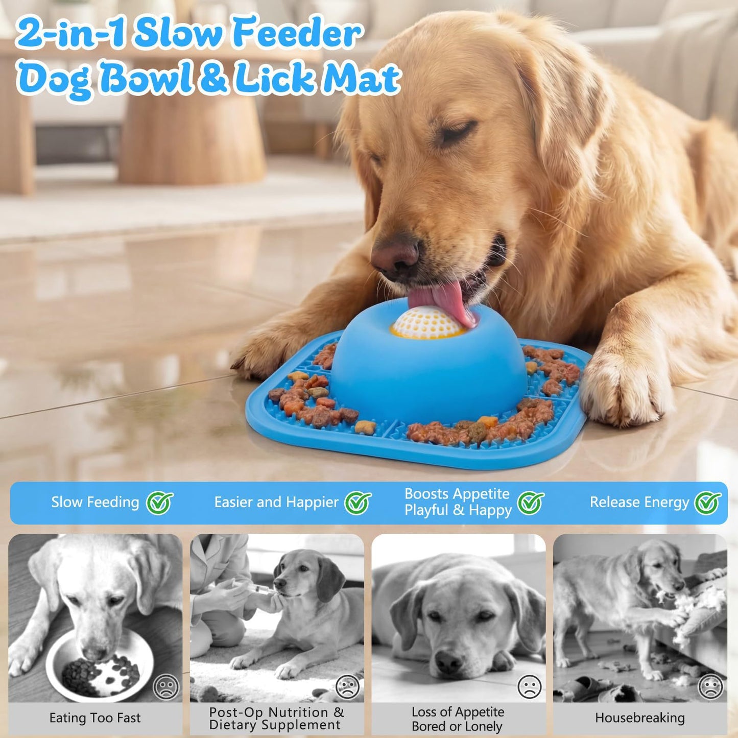 Interactive Slow Feeder Pet Bowl