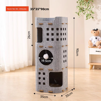 Multi-Layer Cat Tree with Sisal Scratching Posts