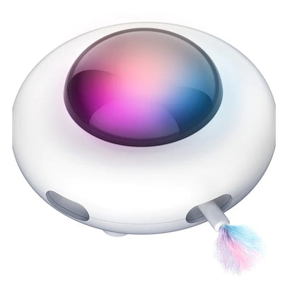 UFOWhirl Interactive Pet Toy – Lights, Spins & Surprises for Endless Fun
