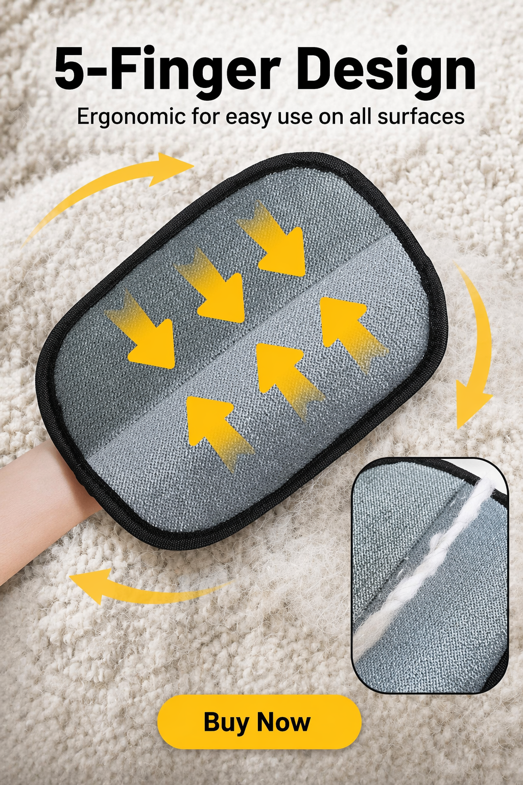 Electrostatic Pet Hair Removal Glove