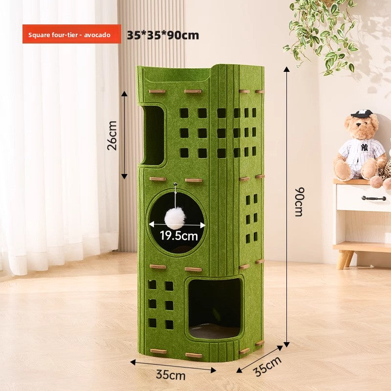 Multi-Layer Cat Tree with Sisal Scratching Posts