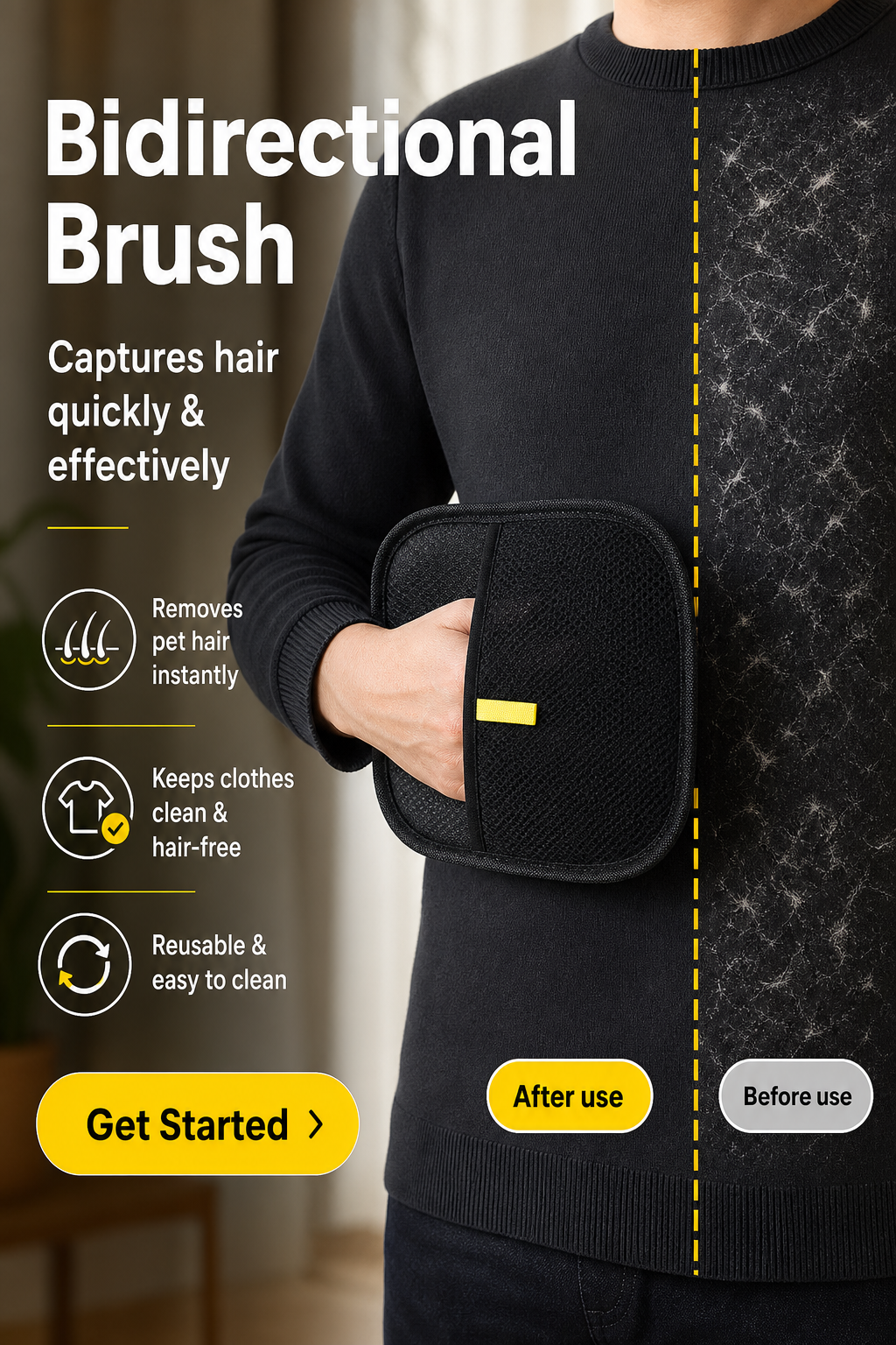 Electrostatic Pet Hair Removal Glove