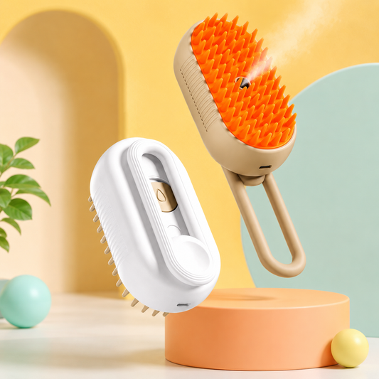 Electric Pet Grooming Spray Brush with Steam