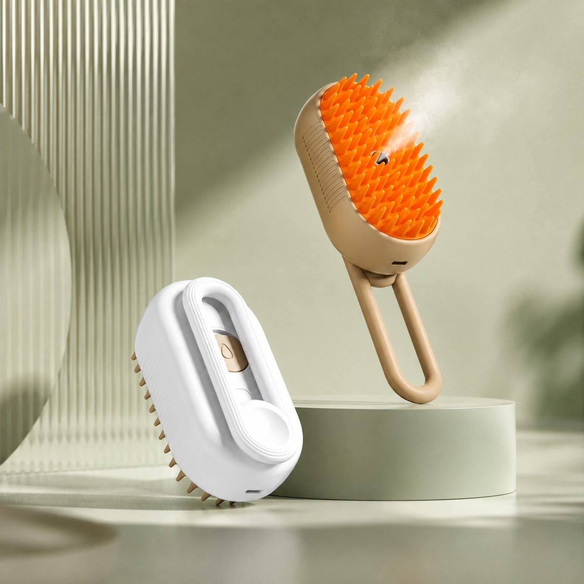 Electric Pet Grooming Spray Brush with Steam