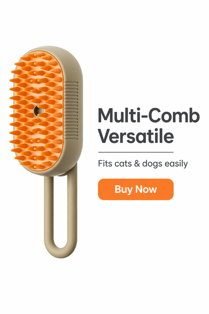 Electric Pet Grooming Spray Brush with Steam