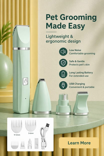 4-in-1 Electric Pet Grooming Kit