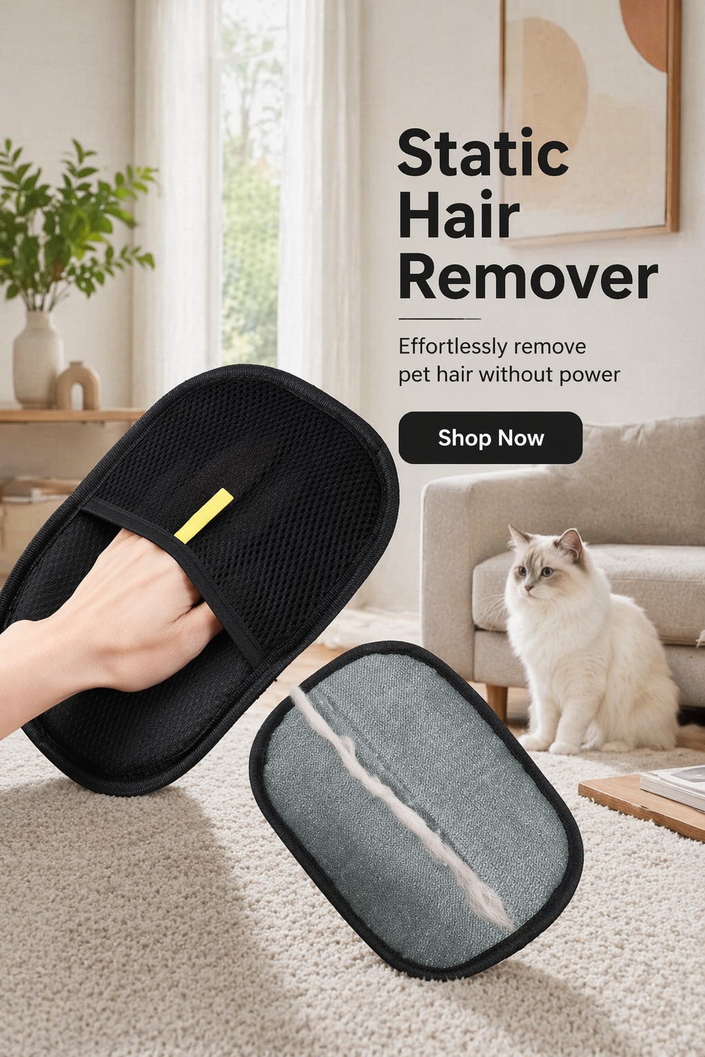 Electrostatic Pet Hair Removal Glove