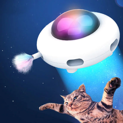 UFOWhirl Interactive Pet Toy – Lights, Spins & Surprises for Endless Fun