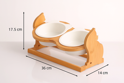 PawLevel Adjustable Bowl Duo – Custom Height Feeding for Joint Relief & Easy Eating