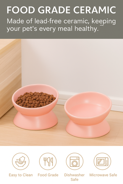 NeckRelief Nibbler Cat Bowl – Protects the Spine While They Dine