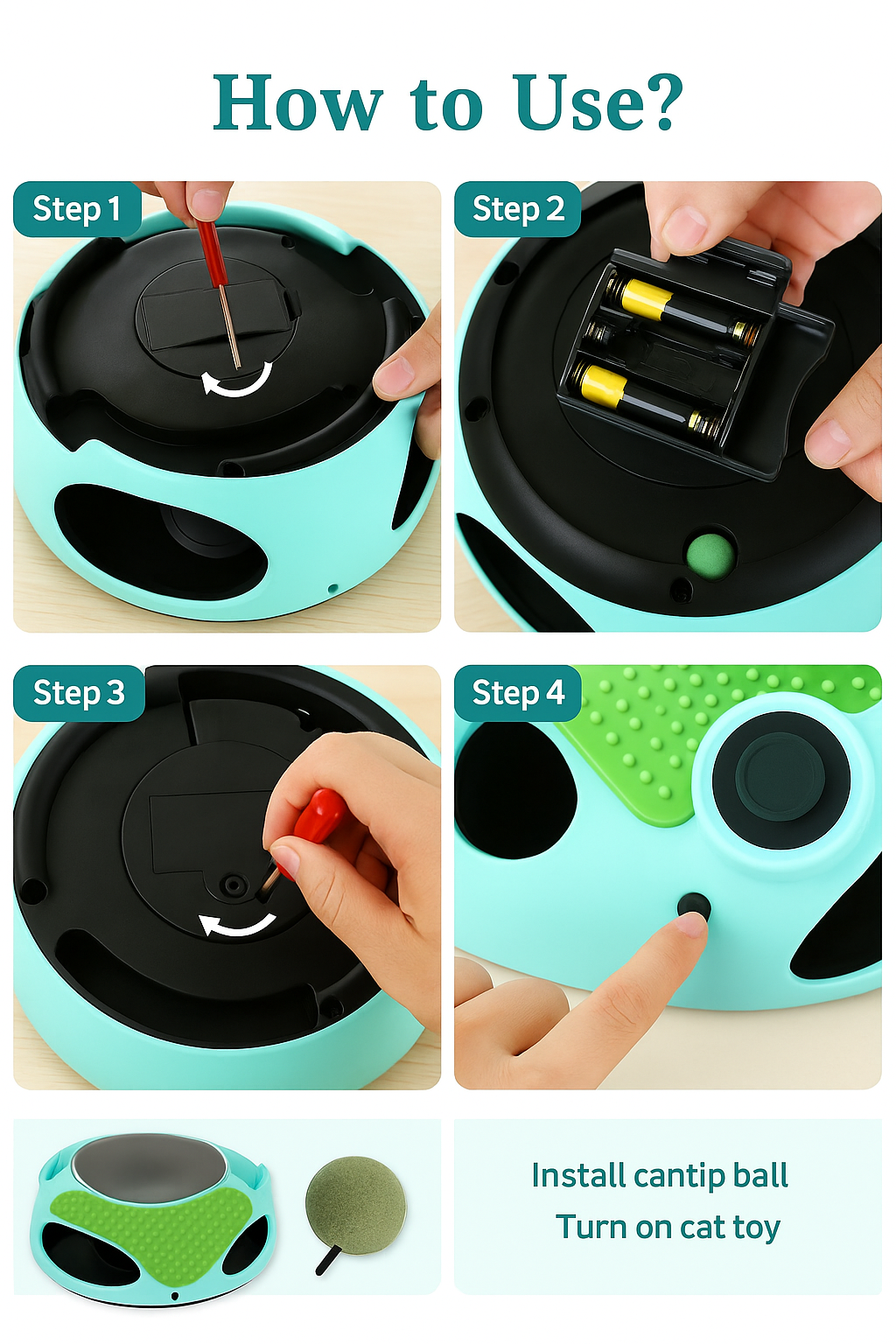 PouncePlay 5-in-1 Cat Adventure Kit – The Ultimate All-in-One Playground for Curious Cats