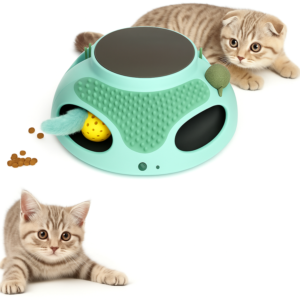 PouncePlay 5-in-1 Cat Adventure Kit – The Ultimate All-in-One Playground for Curious Cats