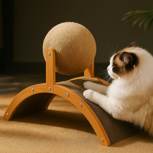 ScratchSphere 2-in-1 Cat Toy – Spin, Scratch & Play in One Purrfect Ball