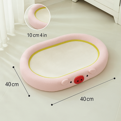 ScratchNest Oval Cat Bed – The Cozy Lounger Built for Scratching & Snoozing