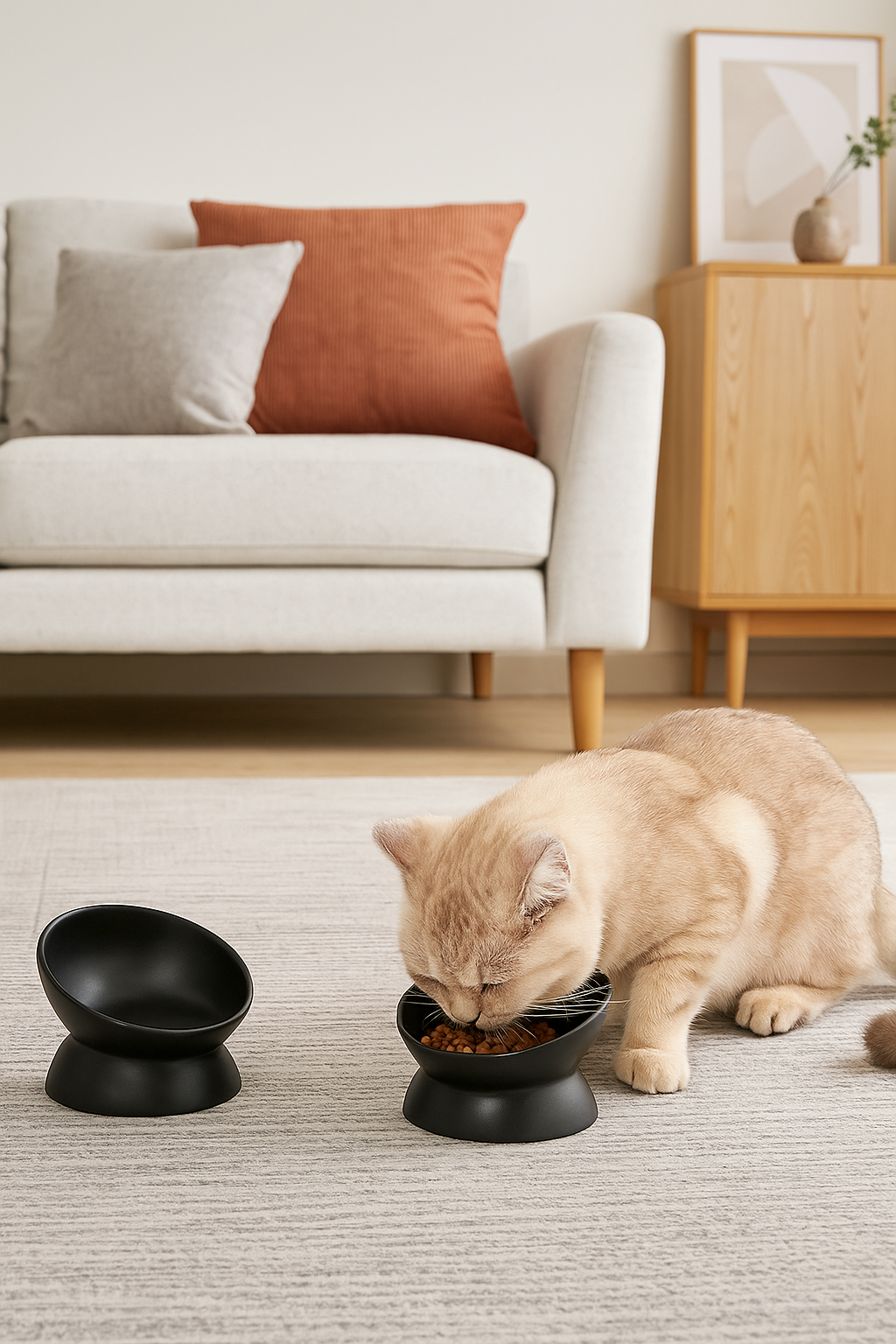 NeckRelief Nibbler Cat Bowl – Protects the Spine While They Dine