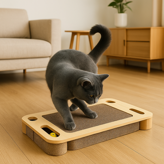 ScratchLounge Dual-Sided Cat Bed – Flip It, Scratch It, Nap In It