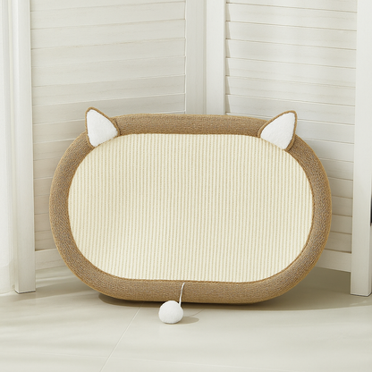 ScratchNest Oval Cat Bed – The Cozy Lounger Built for Scratching & Snoozing