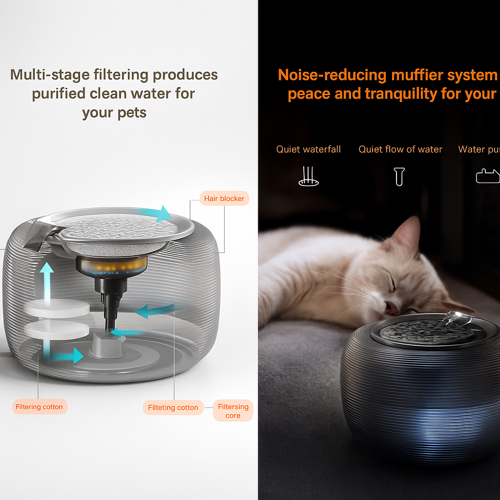 FlowEase Smart Fountain – Flowing Fresh Water for Healthier, Happier Pets