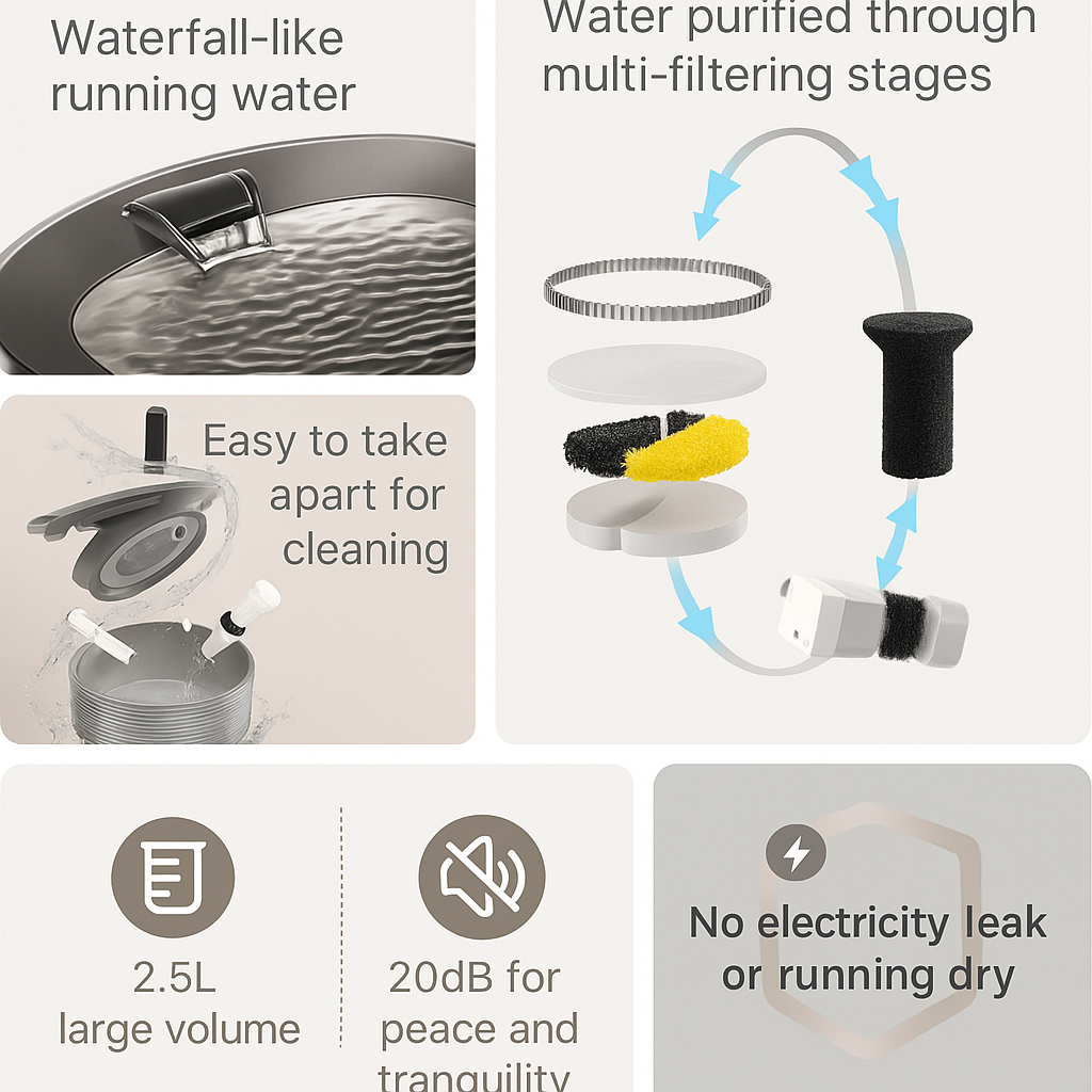 FlowEase Smart Fountain – Flowing Fresh Water for Healthier, Happier Pets
